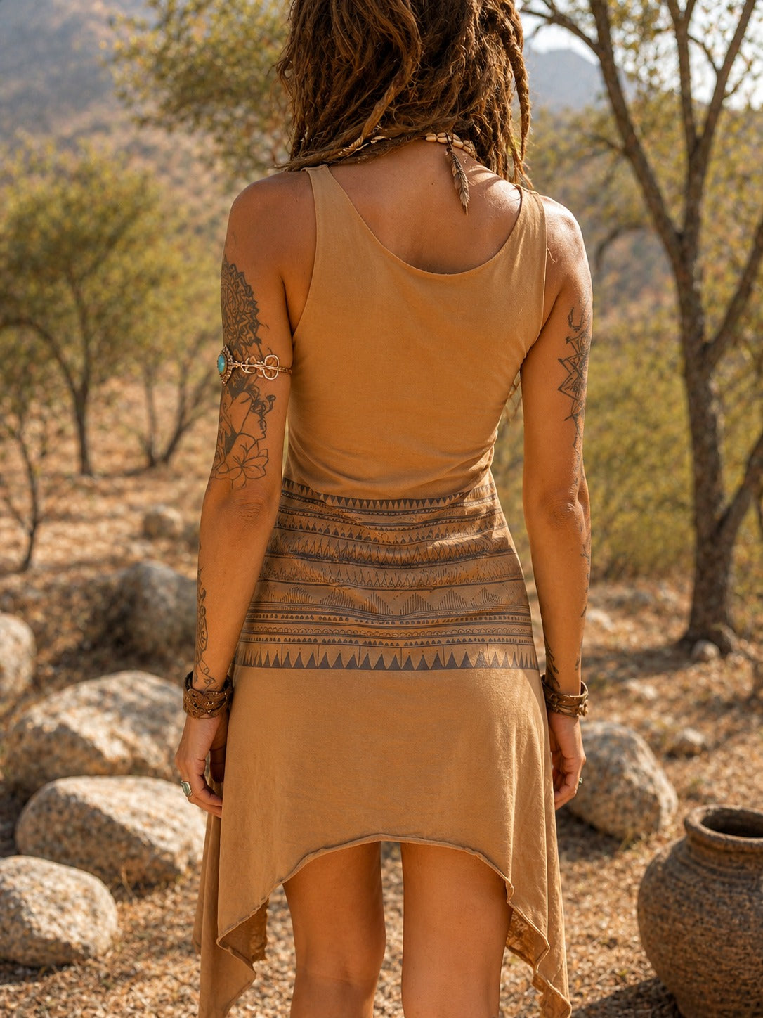 Bio-Baumwolle Pixie-Kleid – spitz zulaufendes Design