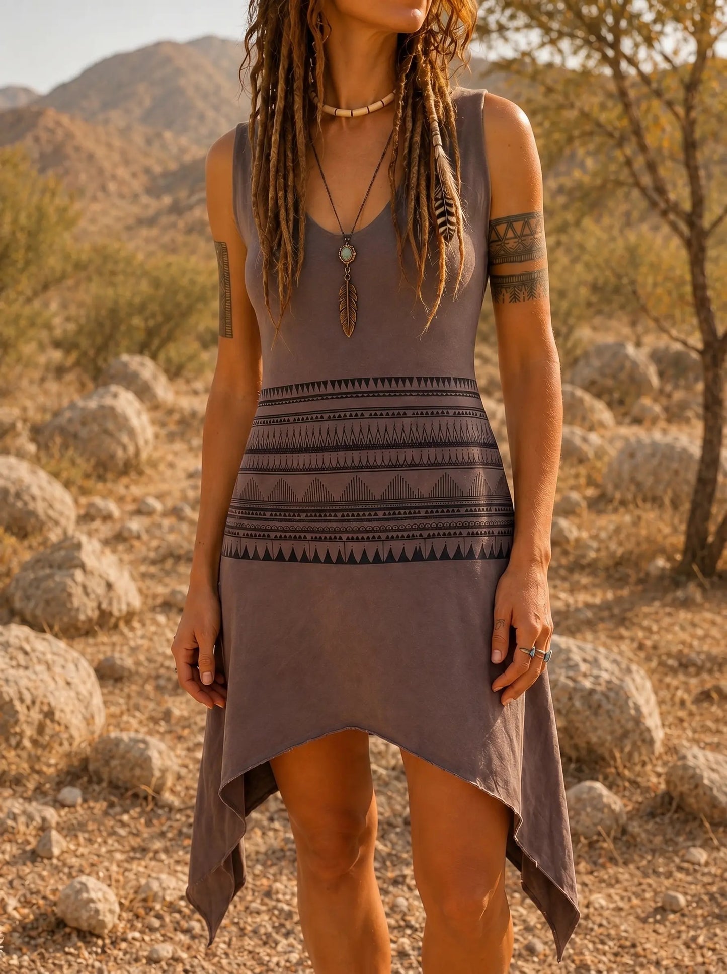 Bio-Baumwolle Pixie-Kleid – spitz zulaufendes Design