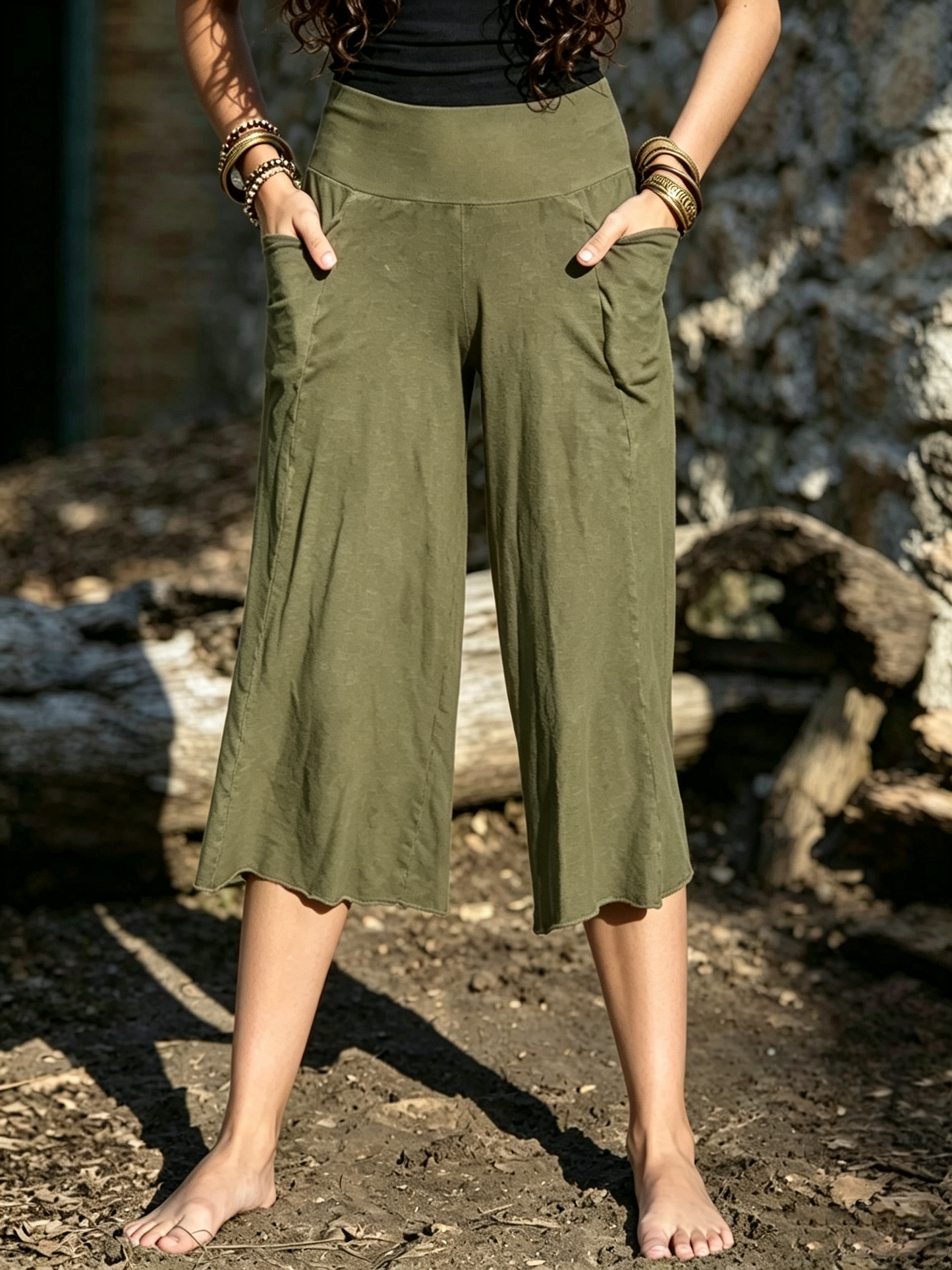 Perfect Pockets Simplicity Wide-Leg-Hose