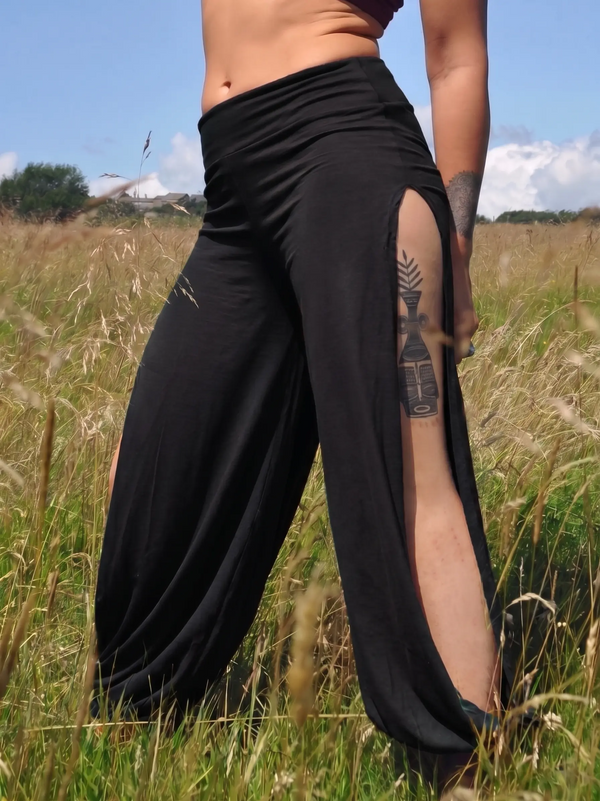 Harem-Hose mit Seitenschlitz • Yoga-Hose für Damen, Festival-Outfit