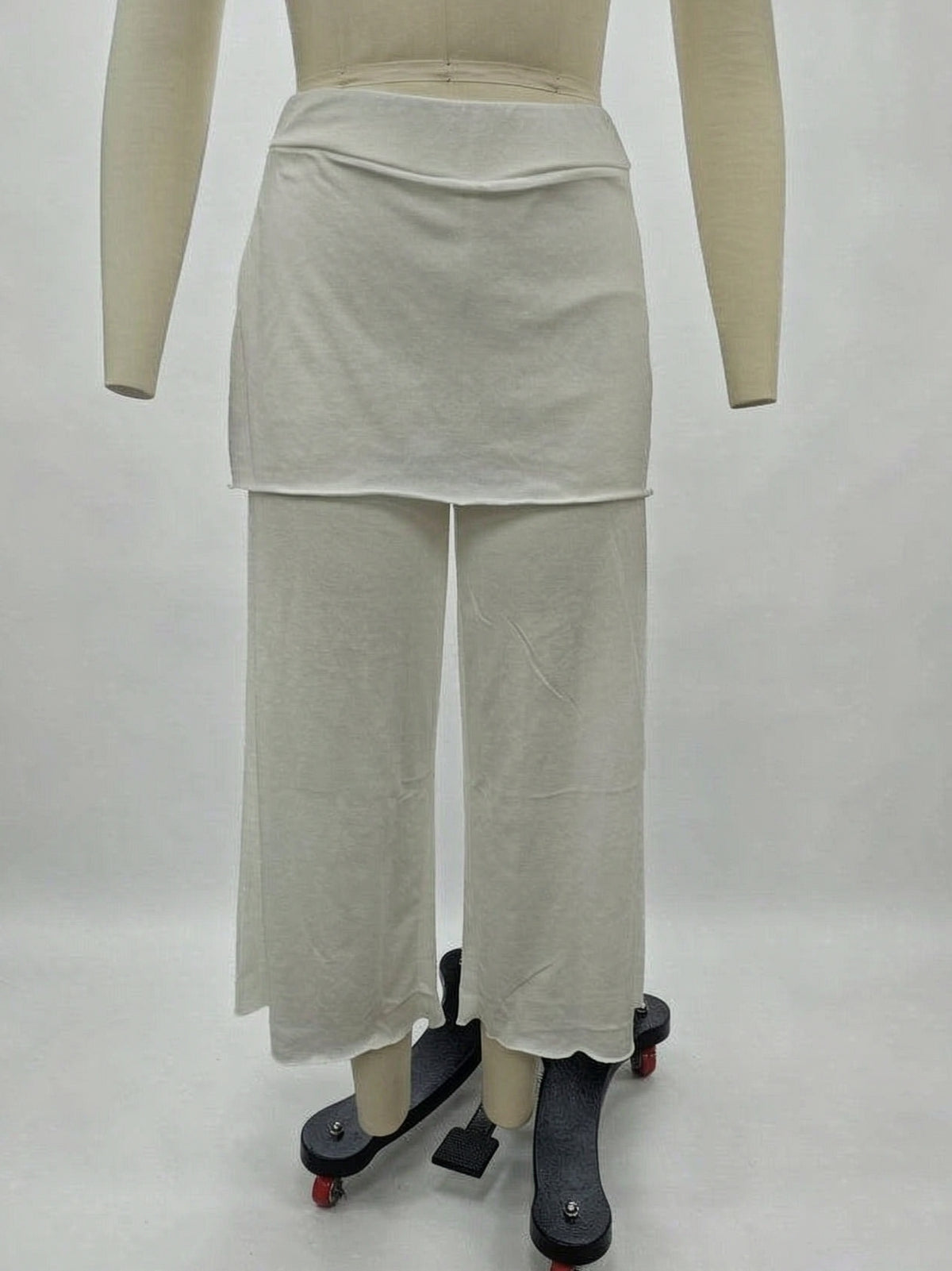 Bohemianische Wide-Leg-Hose im Faux-Zweiteiler-Rockstil